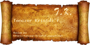 Tenczer Kristóf névjegykártya